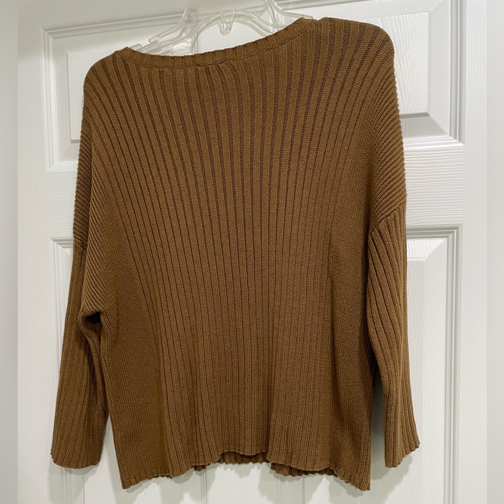 Cabi Brown Ribbed Women's Sweater